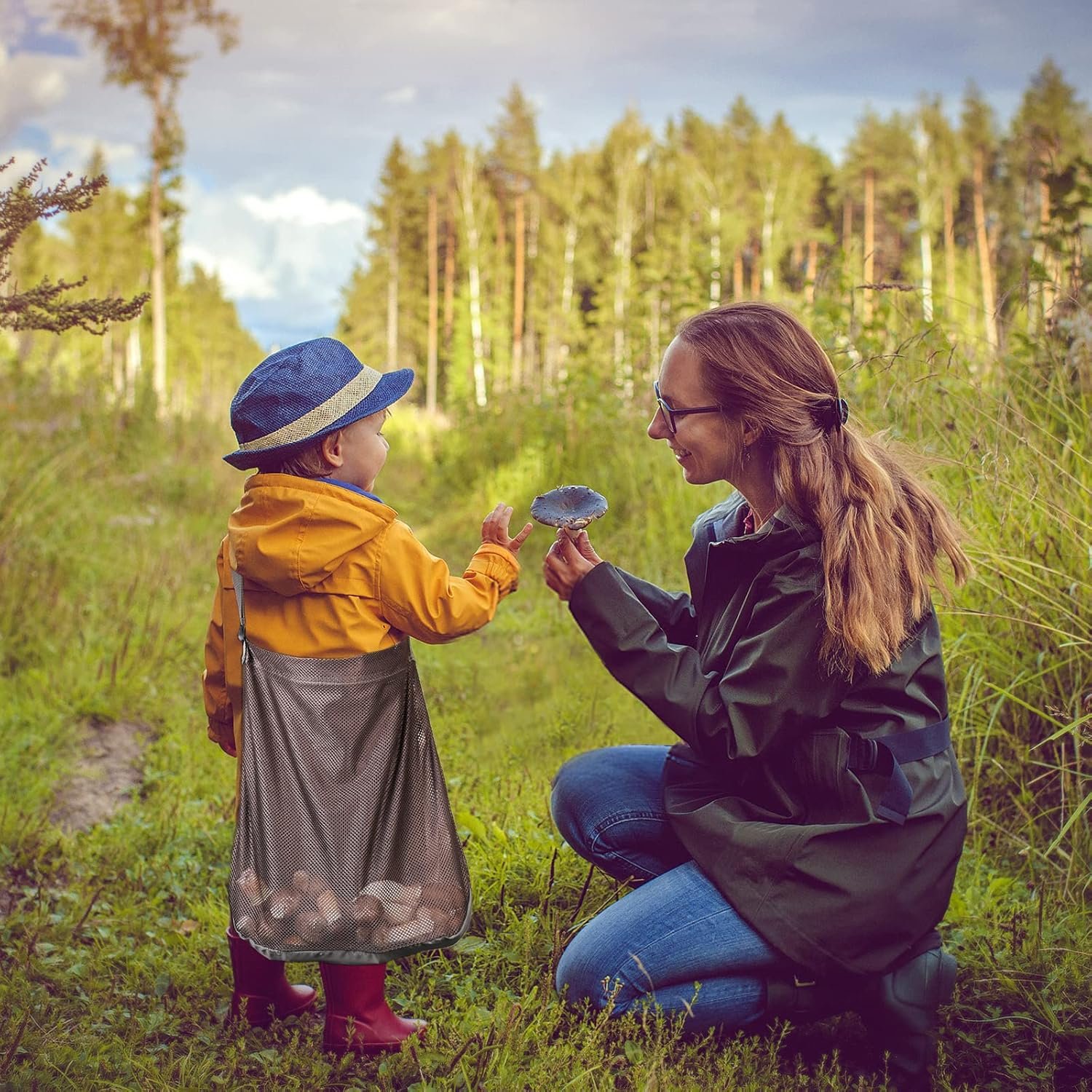 Mushroom Hunting Bag, Mushroom Foraging Bag, Mesh Mushroom Bag Picking Bag, Mushroom Hunting Supplies Foraging Tool, Best Upgraded Alternatives to Mushroom Baskets