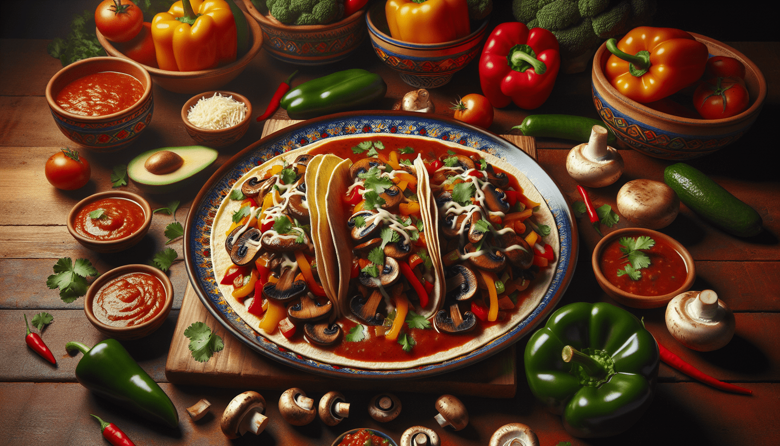 Mushroom Tacos And Enchiladas: A Vegetarian Fiesta